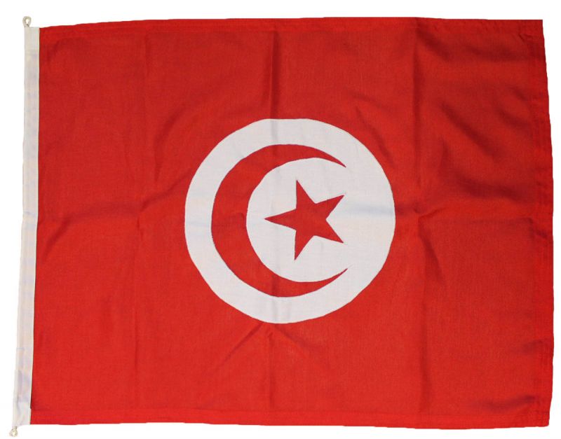 Buy sewn Tunisia Tunis  flag Courtesy ensign woven mod fabric stitched traditionaly uk marine outdoor pole image