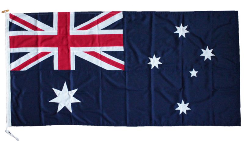 Buy sewn Tasmania flag blue ensign australia woven mod fabric stitched traditionaly uk marine outdoor pole image