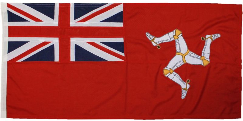 Isle of man defence approved ministry sewn ensign stitched flag marine grade naval photo image buy uk woven polyester triskelion embroidered union jack rope toggled 
