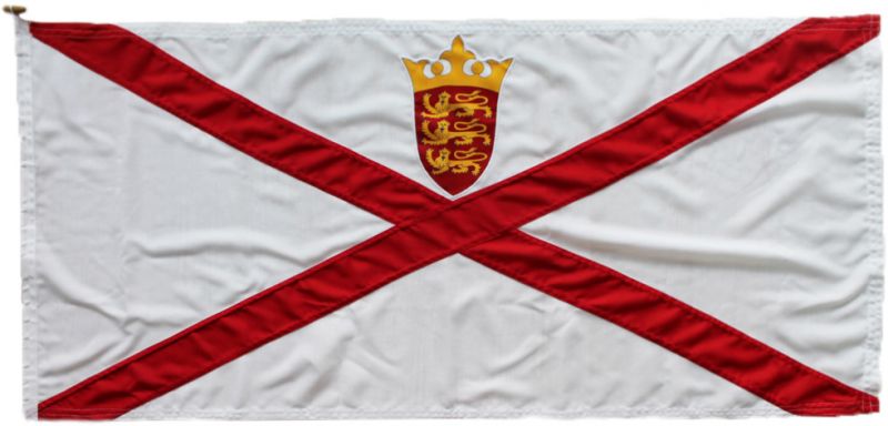 Jersey channel islands ensign flag red sewn stitched uk british mod approved traditional spain badge buy image marine grade