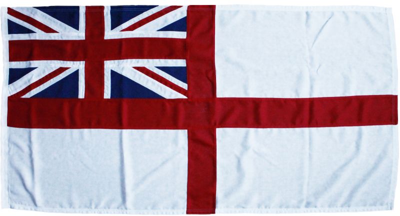 White Ensign flag sewn mod approved british stitiched traditional marine navy naval sea durable woven polyester buy uk united kingdom england royal 