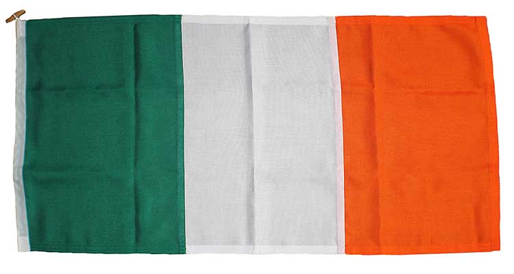 Buy sewn Irish flag Ireland stitched woven marine fabric uk supplier boat yacht sea naval