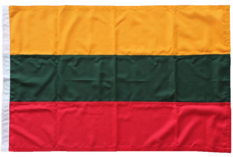Buy sewn Lithuania Latvia Lithuanian courtesy navy naval ensign dutch marine holland tricolour flag andrew Courtesy ensign woven mod fabric stitched traditionaly uk marine outdoor pole image