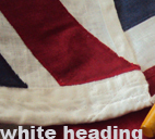 white linen heading flag band cloth sewn